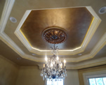Formal Dining Room Ceiling, Metallic Faux Finish